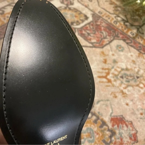 Saint Laurent Wyatt Short Strap Studded Boot - Picture 10 of 14